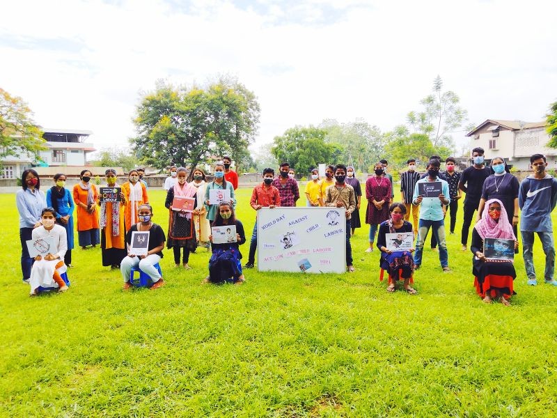 Section of the participants during the World Day Against Child Labour observed in Assisi ground, Dimapur on June 12.